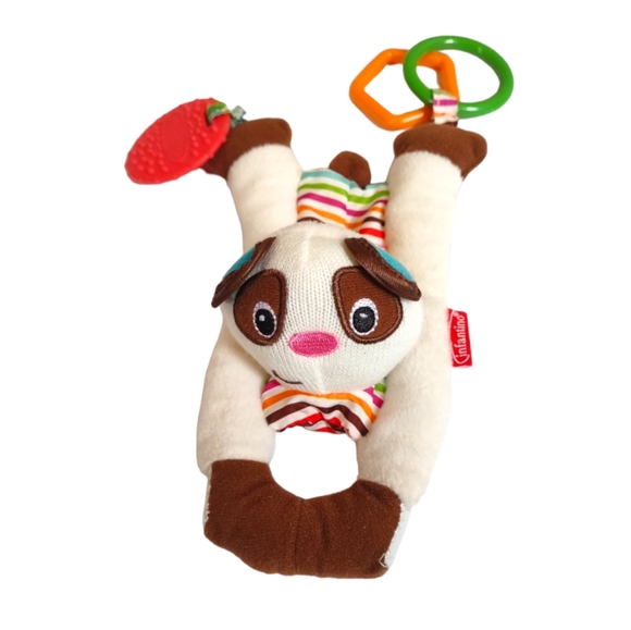 ✓Infantino Dog Puppy pup soft lovey rattle teether Soft baby toy 7in - Picture 1 of 14